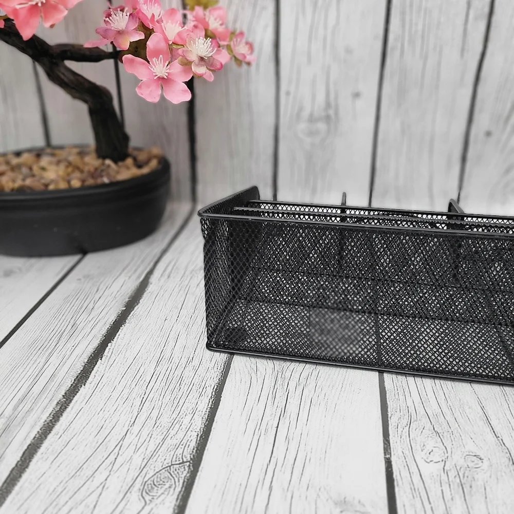 Black Mesh Desk Organizer
